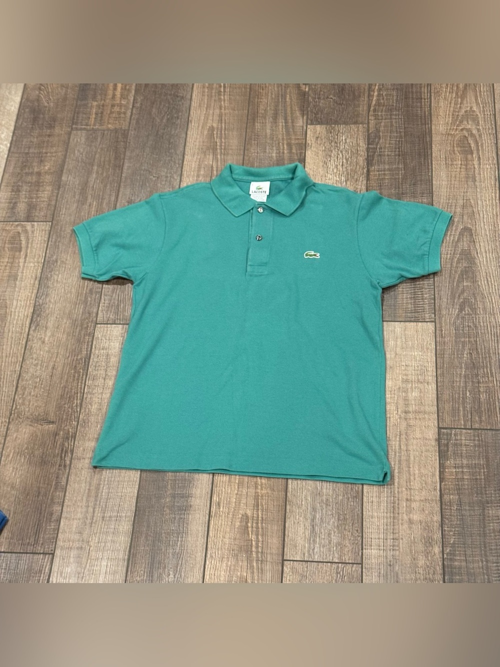 Lacoste Green Short Sleeve Polo Shirt 100% Cotton Size 3 / S